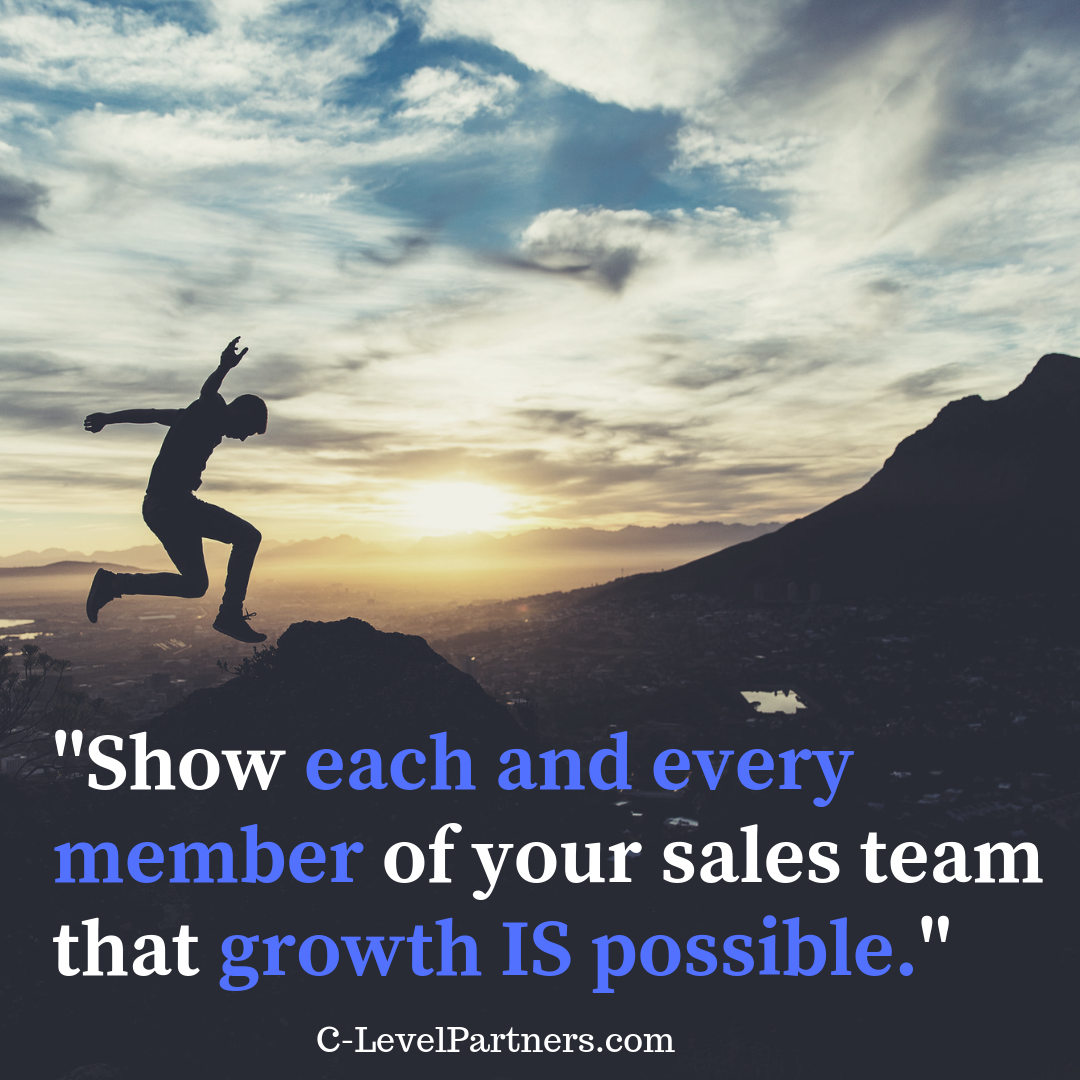 C-Level Partners encourages sales coaches to show their sales team how growth is possible.
