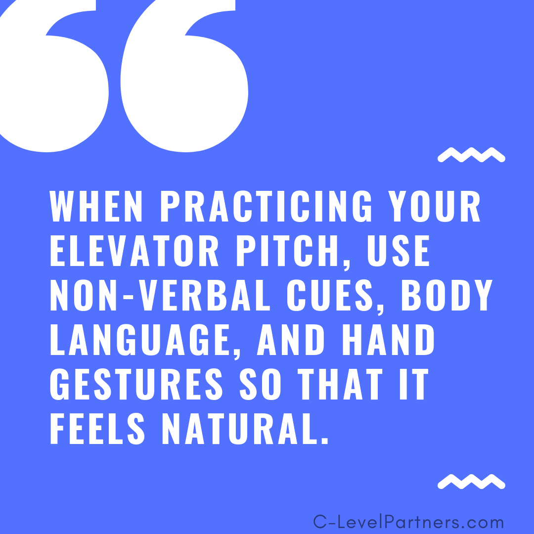 C-level partners elevator pitch